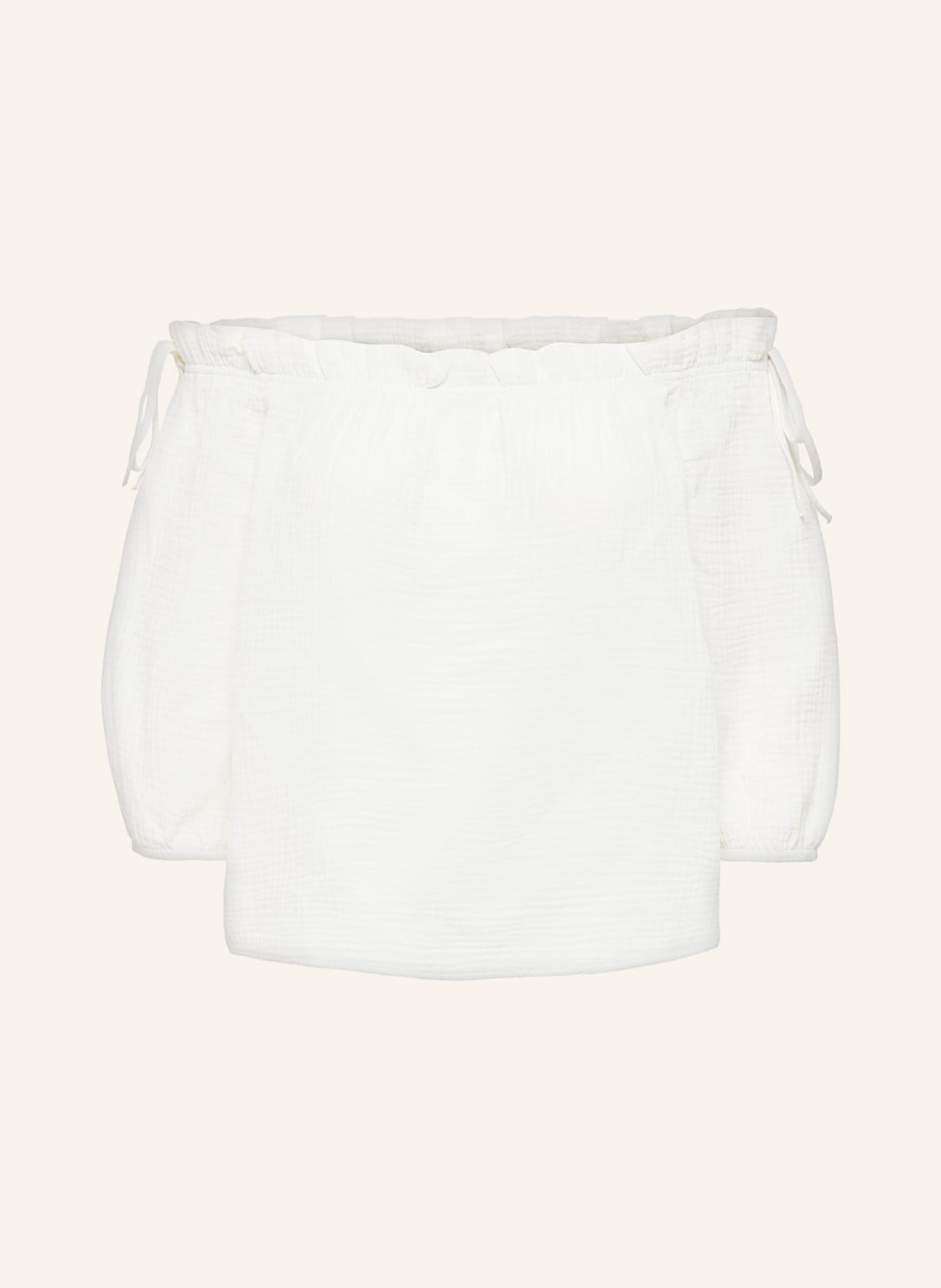 Image of Only Off-Shoulder-Bluse Aus Musselin weiss