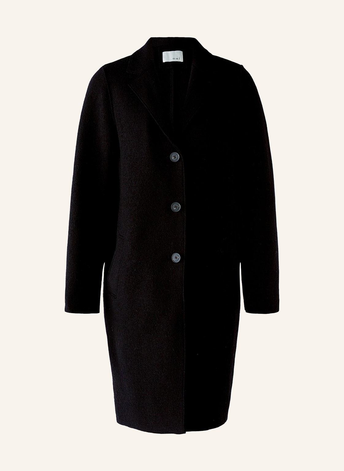 Image of Oui Wollmantel schwarz