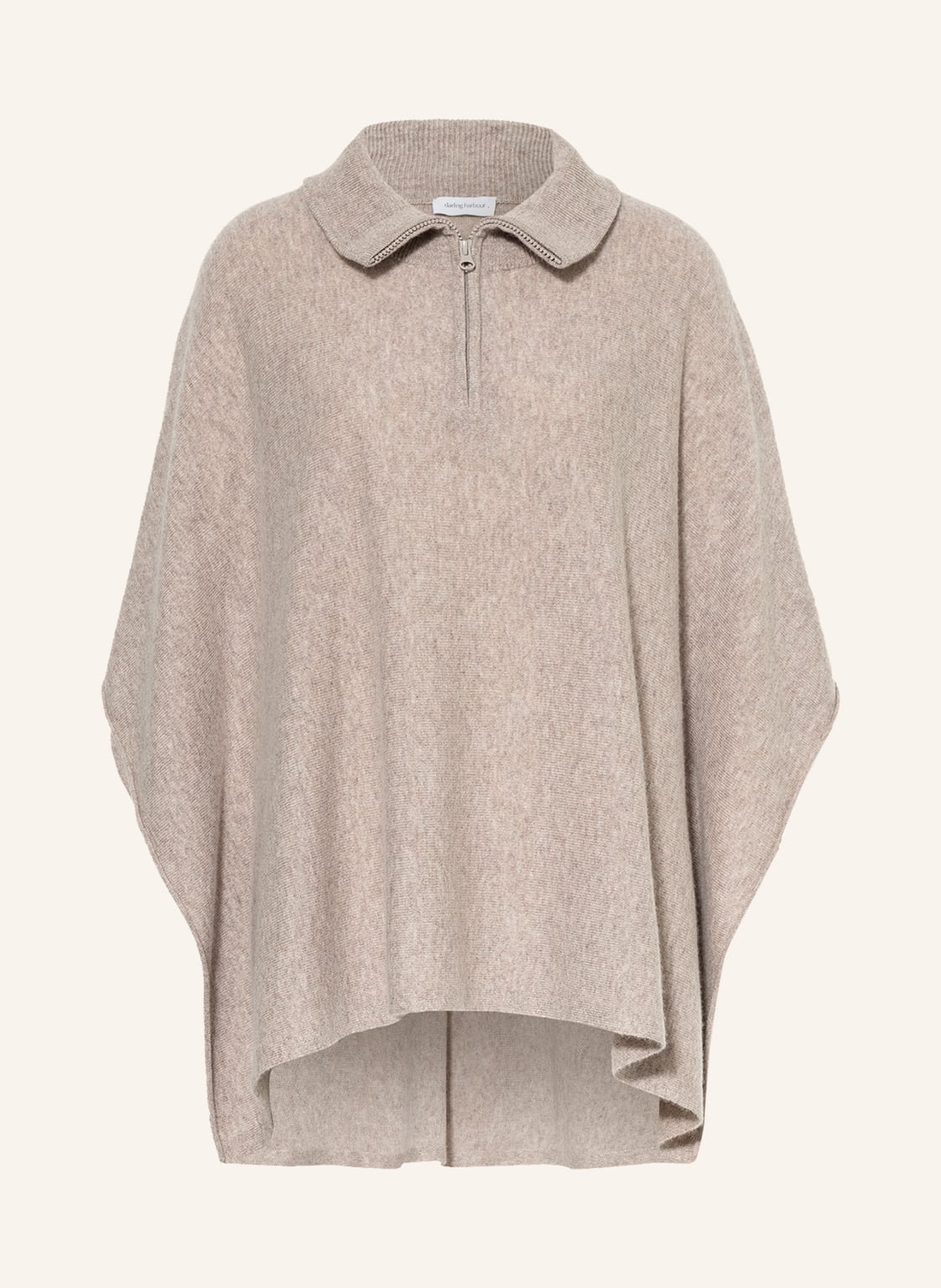 Image of Darling Harbour Poncho Mit Cashmere beige