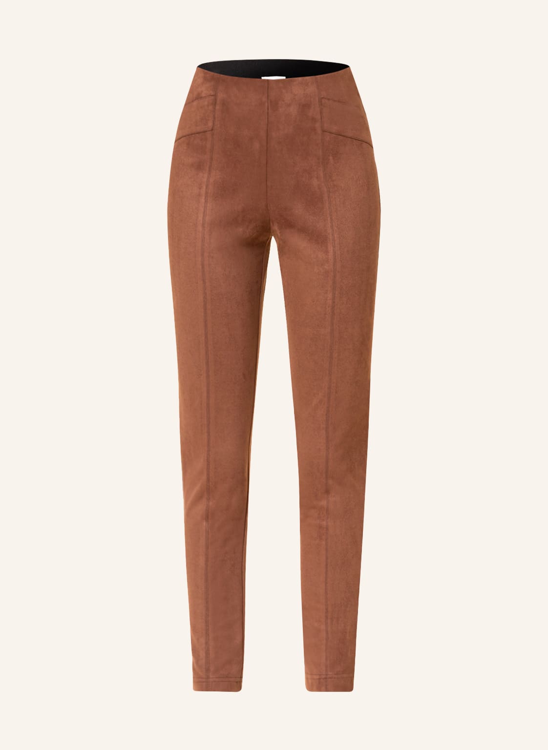 Image of Darling Harbour Leggings In Lederoptik braun