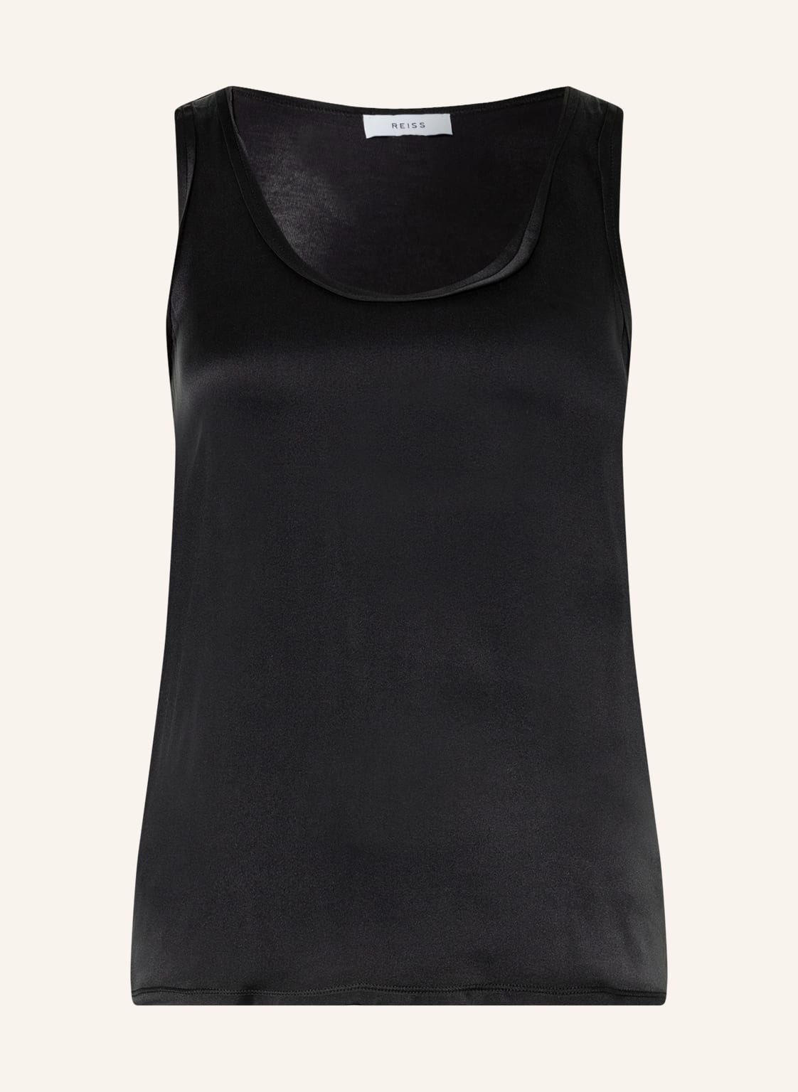 Image of Reiss Top Riley Im Materialmix schwarz