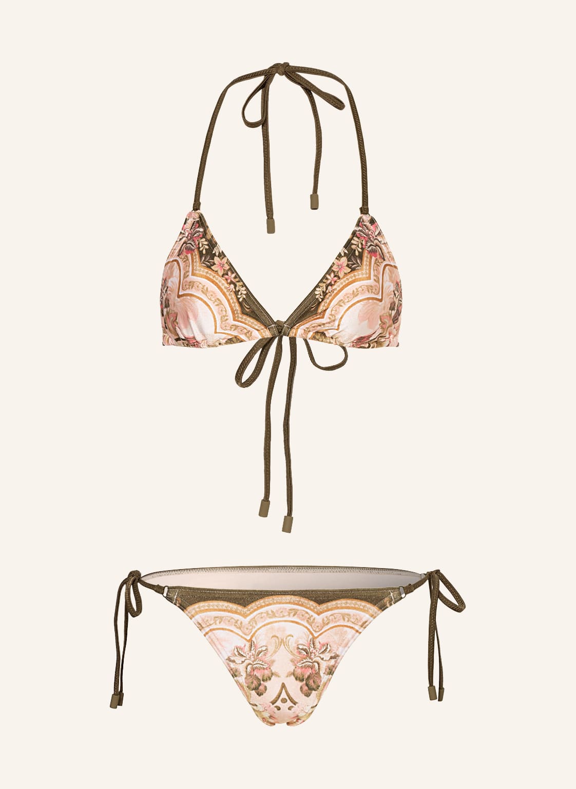 Image of Zimmermann Triangel-Bikini Lyre Mini beige