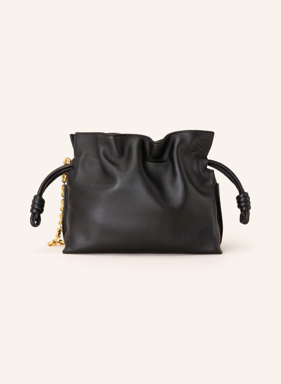 Image of Loewe Clutch Flamenco Mini Chain schwarz