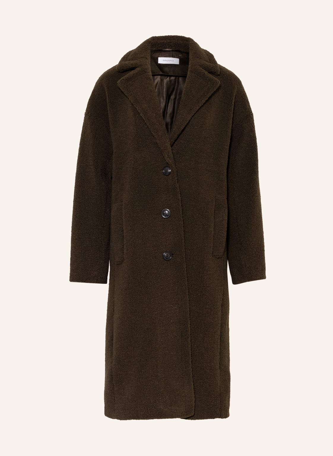 Image of Darling Harbour Teddyfell-Mantel gruen