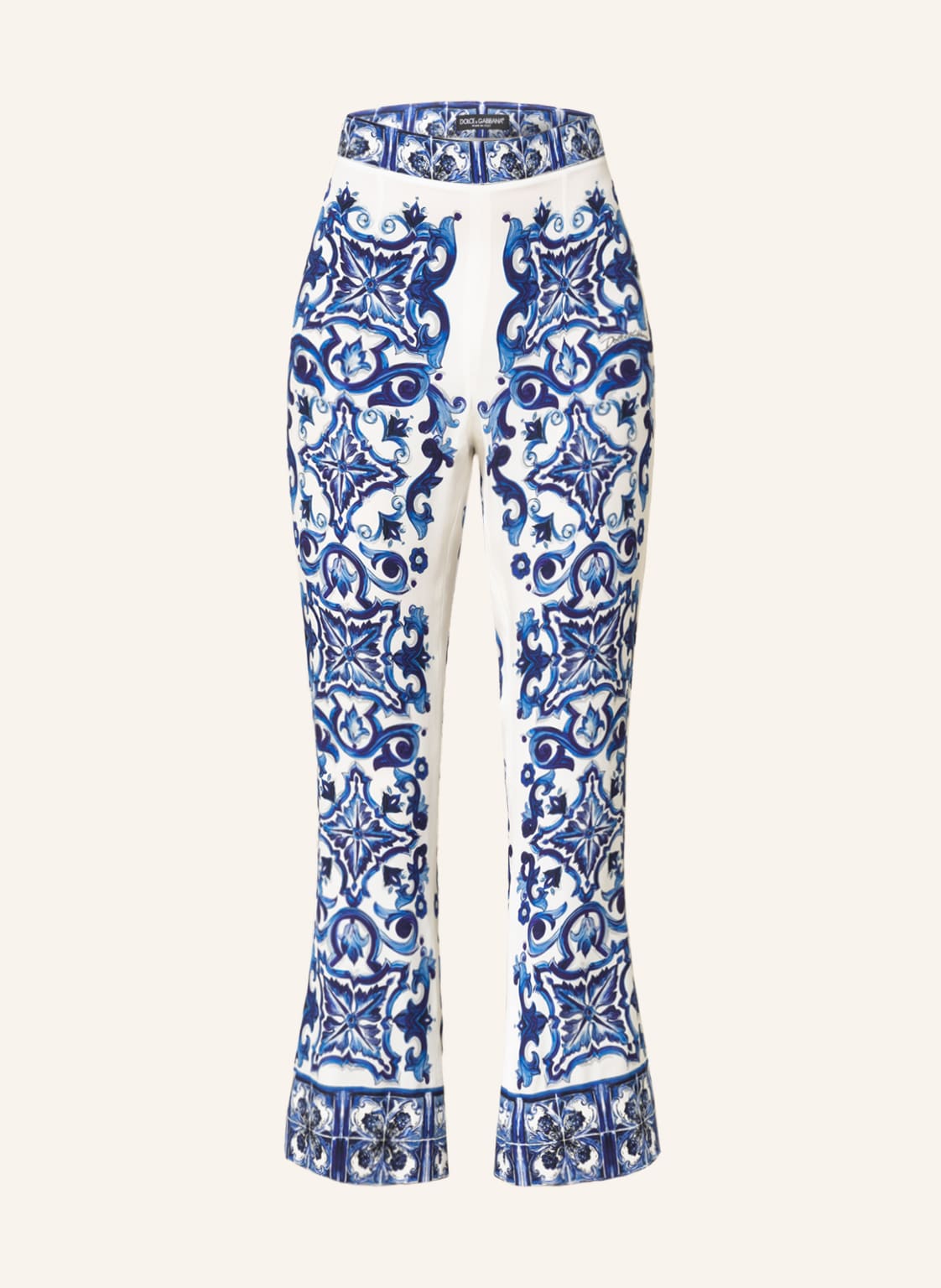 Image of Dolce & Gabbana 7/8-Seidenhose blau
