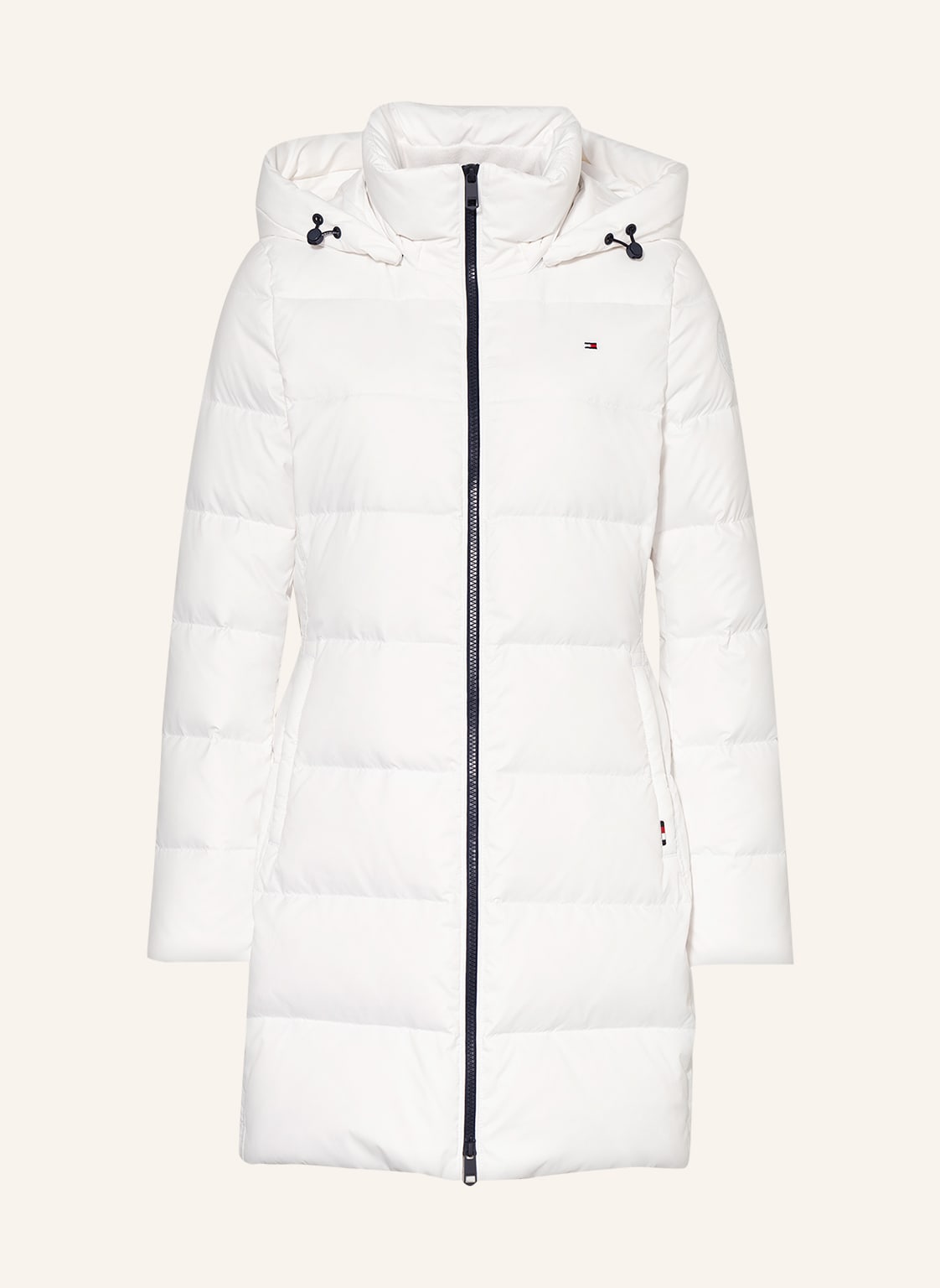 Image of Tommy Hilfiger Daunenmantel Mit Abnehmbarer Kapuze weiss