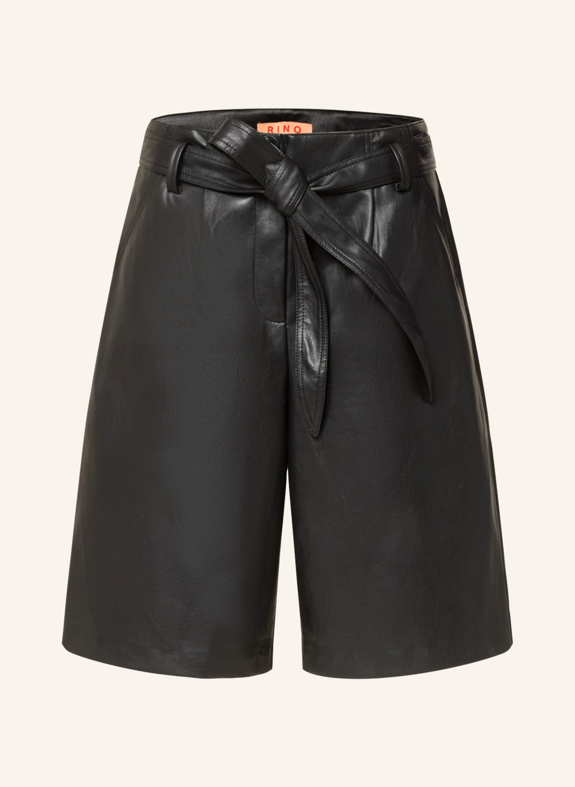 Image of Rino & Pelle Shorts Wania In Lederoptik schwarz