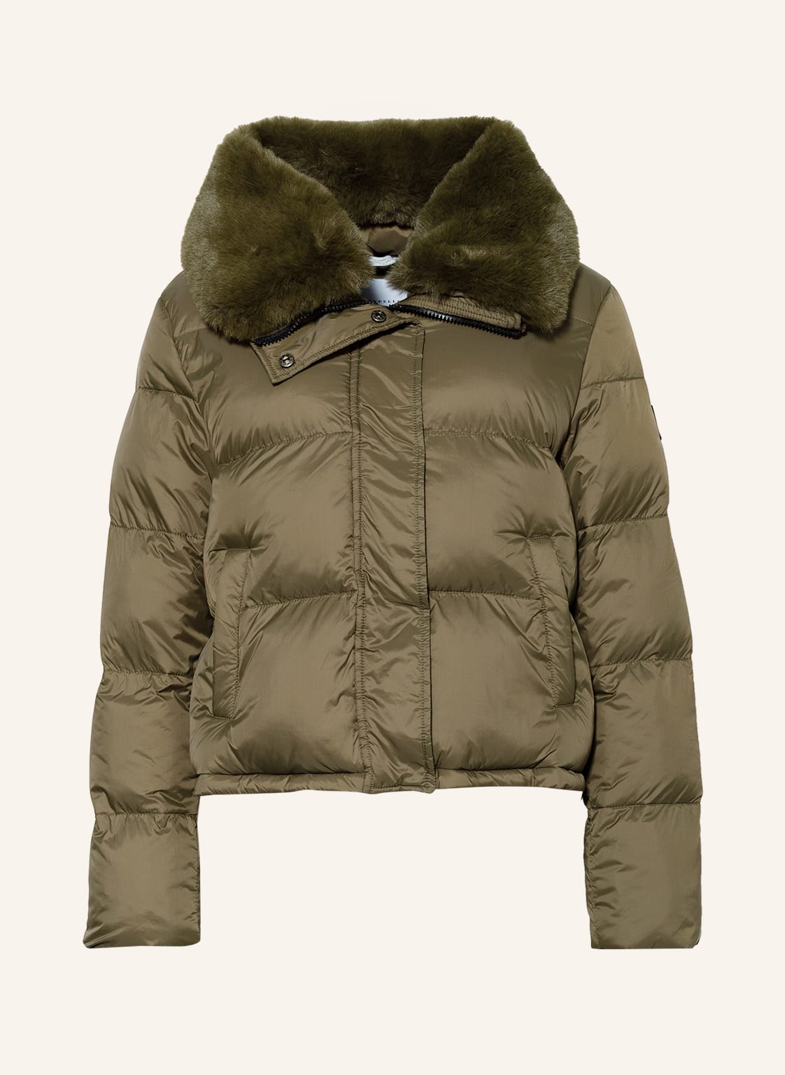 Image of Rino & Pelle Steppjacke Pelvin Mit Kunstfell gruen