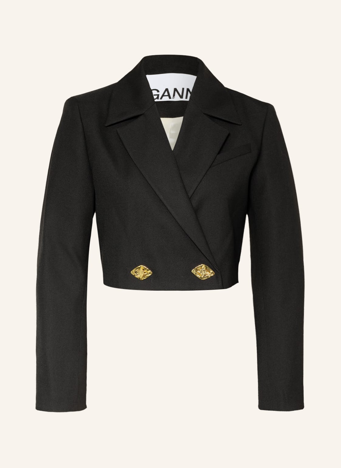 Image of Ganni Cropped-Blazer schwarz