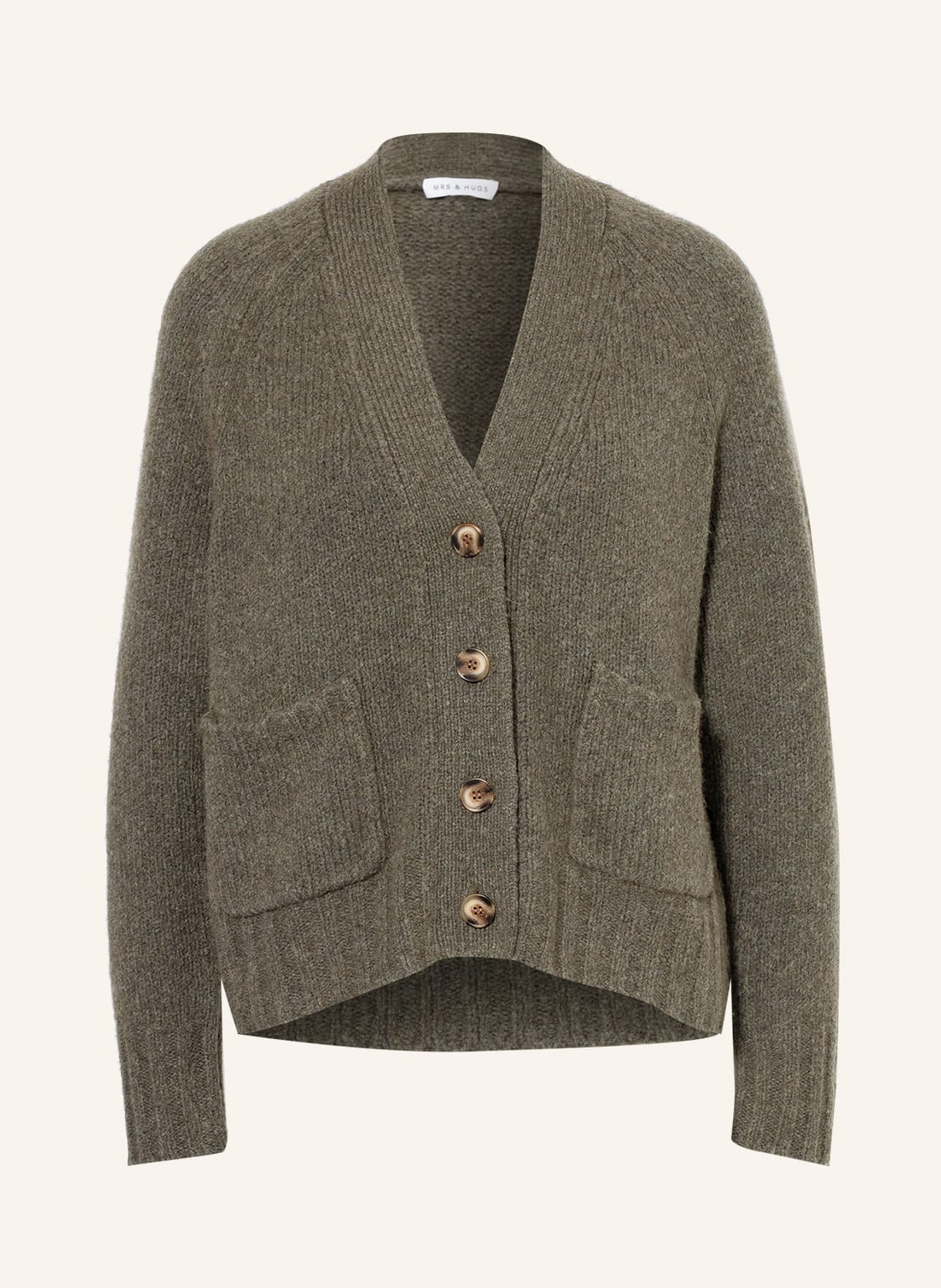 Image of Mrs & Hugs Cropped-Strickjacke gruen