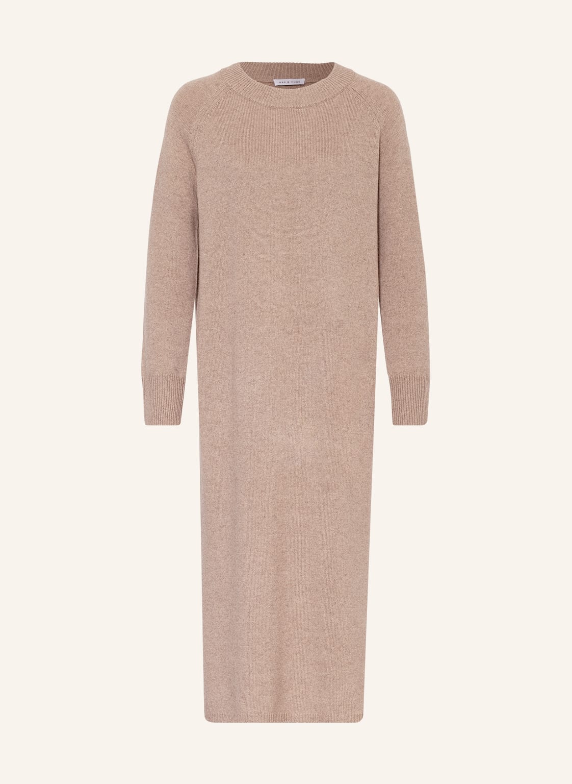 Image of Mrs & Hugs Strickkleid Mit Cashmere beige