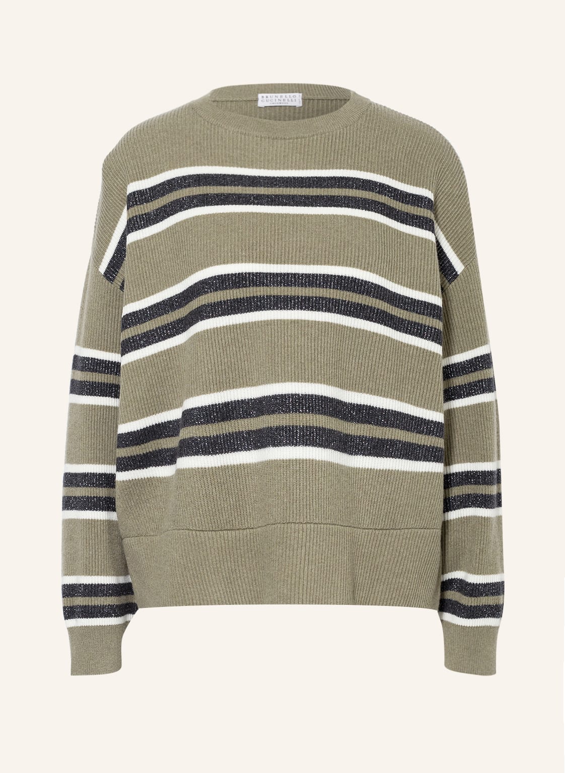 Image of Brunello Cucinelli Pullover Mit Cashmere Und Glitzergarn gruen