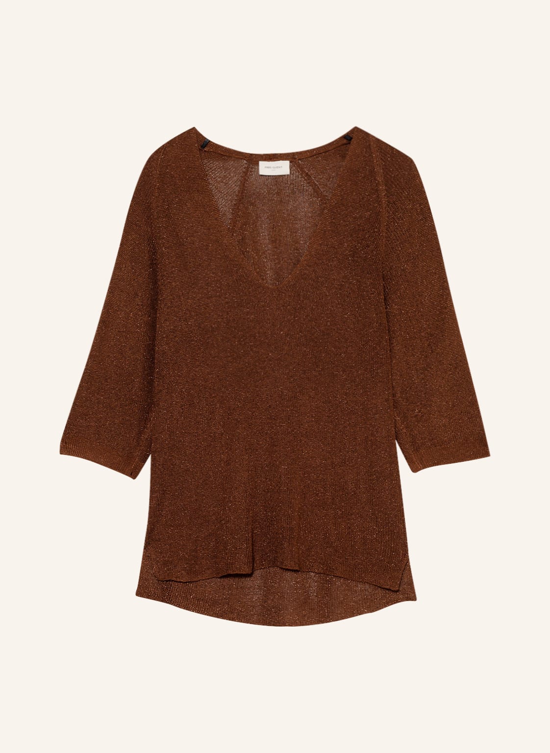 Image of Freequent Pullover Fqloretta Mit Glitzergarn braun