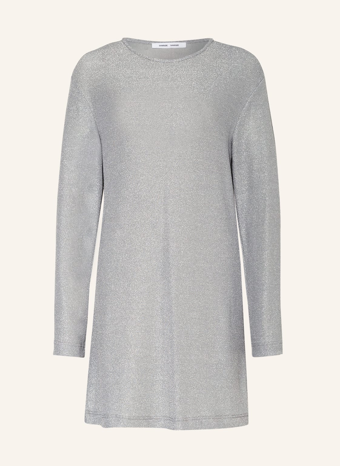 Image of Samsøe Samsøe Jerseykleid Zenia Mit Glitzergarn silber