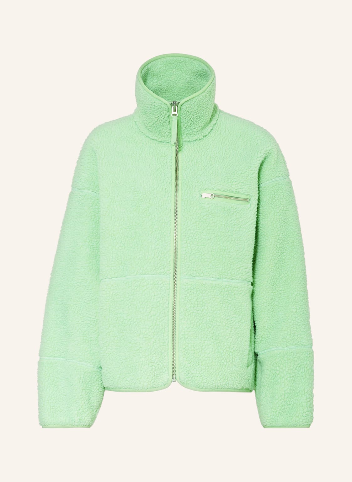 Image of Samsøe Samsøe Teddyfell-Jacke Ani gruen