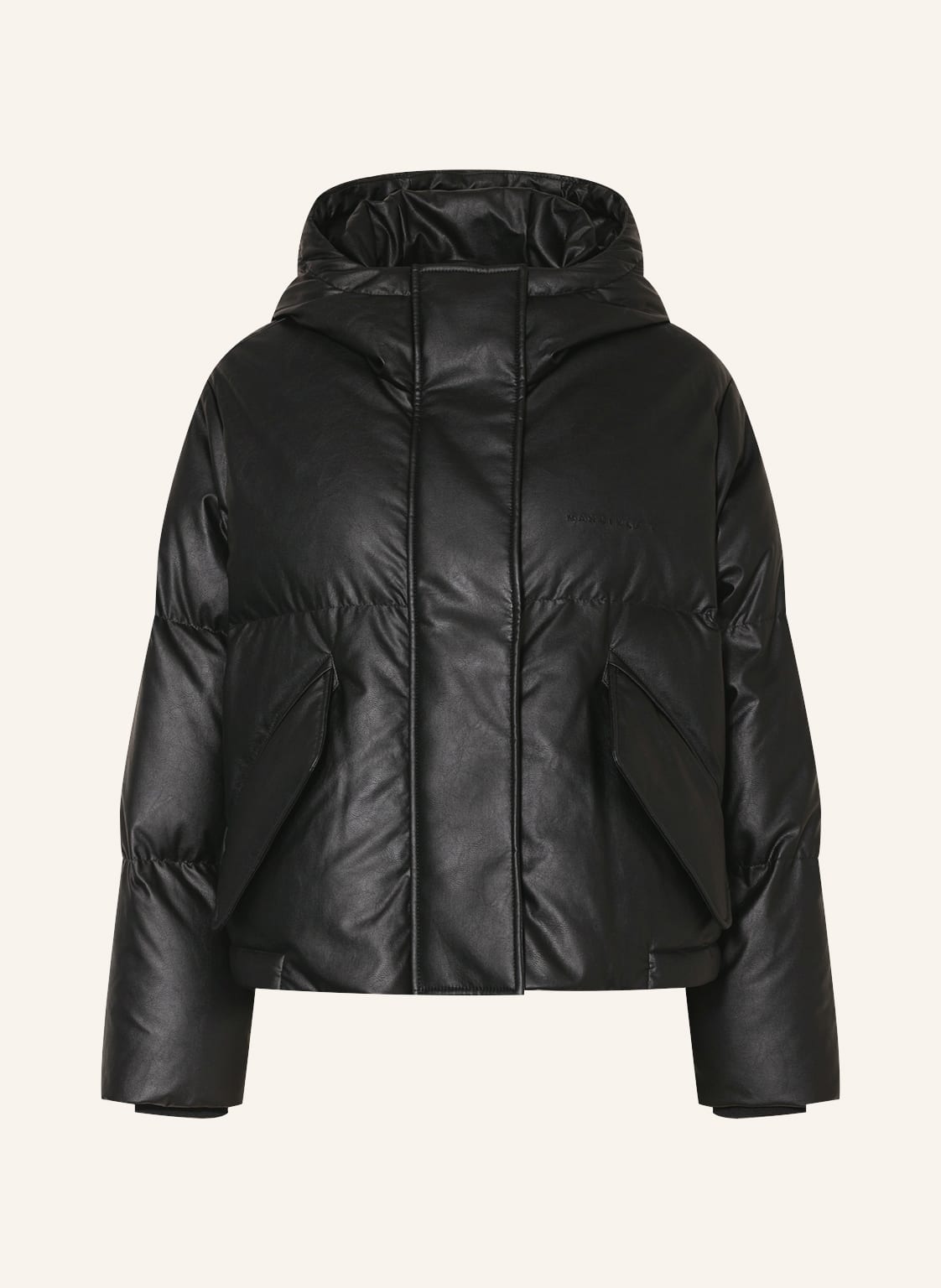 Image of mm6 Maison Margiela Daunenjacke In Lederoptik schwarz