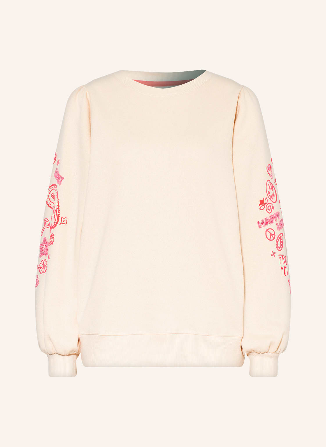 Image of Frogbox Sweatshirt Mit Schmucksteinen beige