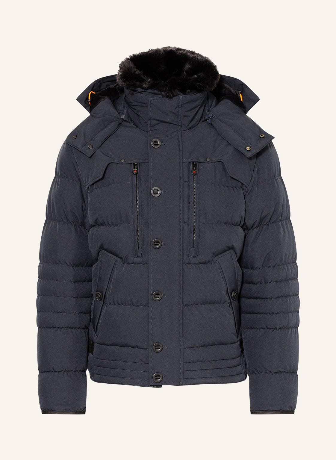 Image of Wellensteyn Steppjacke Starstream Mit Abnehmbarer Kapuze Und Kunstfellbesatz blau