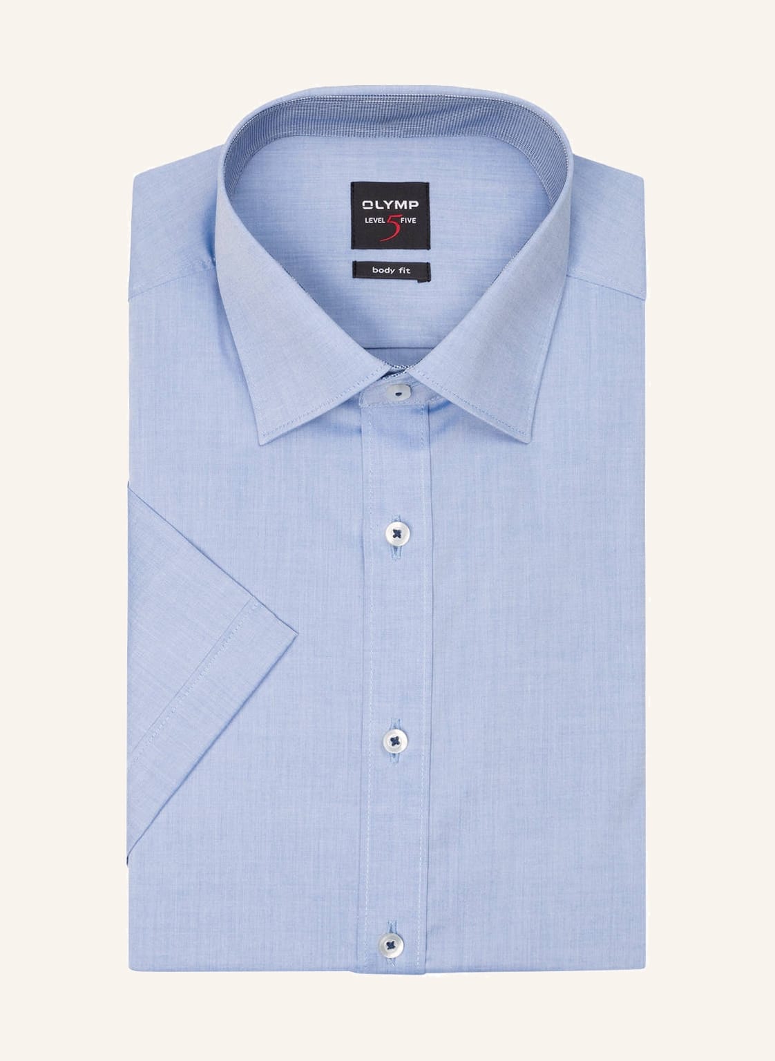 Image of Olymp Kurzarm-Hemd Level Five Body Fit blau
