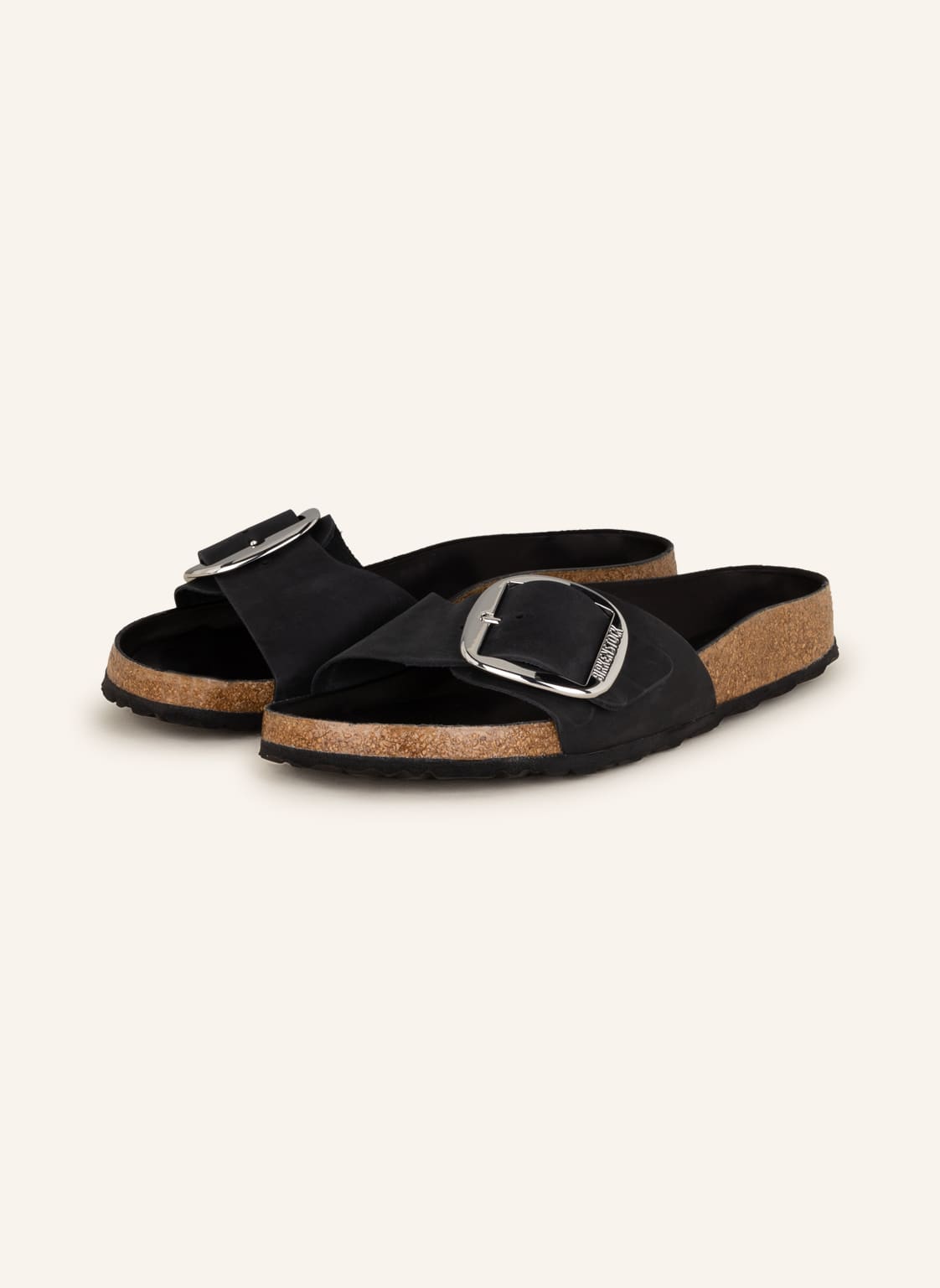 Image of Birkenstock Pantoletten Madrid Big Buckle schwarz