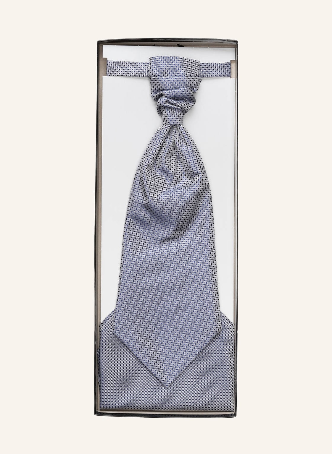 Image of Wilvorst Set: Plastron Und Einstecktuch blau