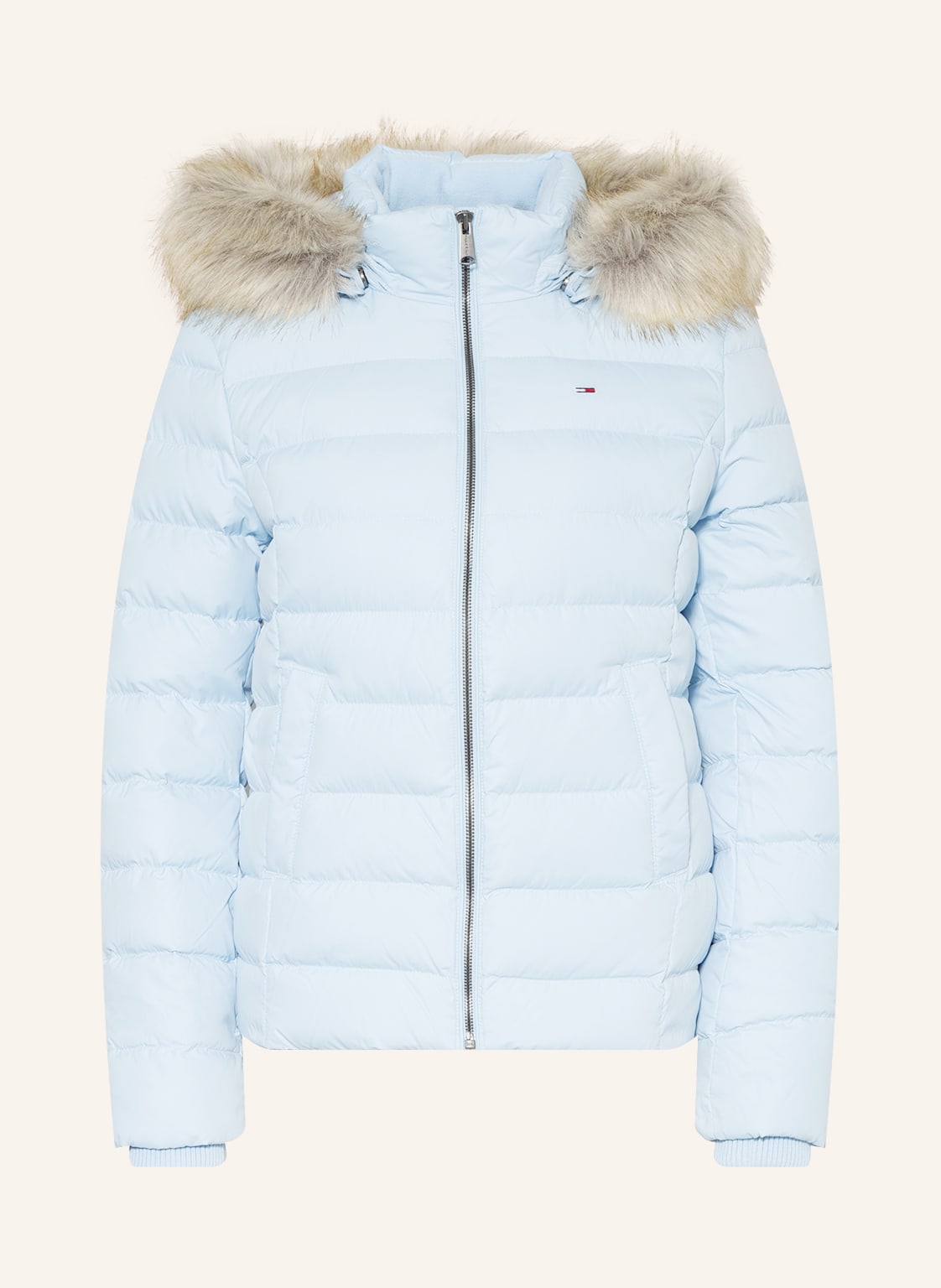 Image of Tommy Jeans Daunenjacke Mit Abnehmbarer Kapuze Und Kunstfellbesatz blau