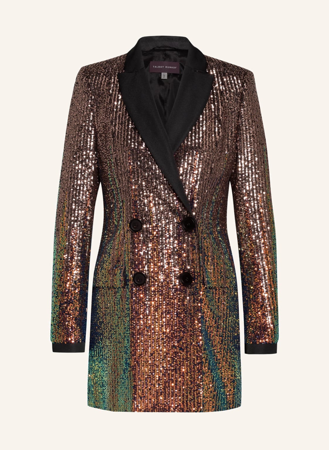 Image of Talbot Runhof Longblazer buckingham6 Mit Paillettenbesatz rot