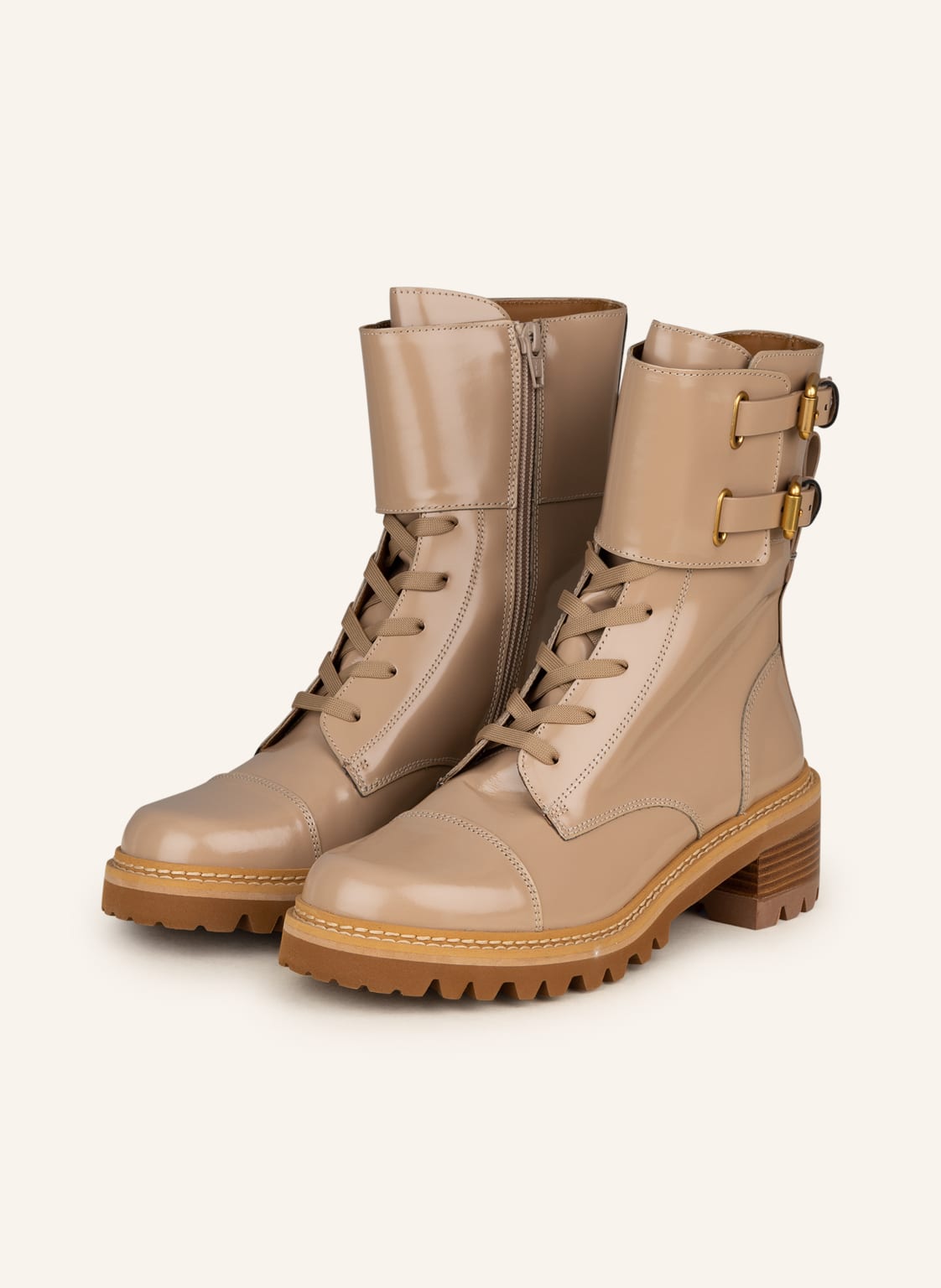 Image of See By Chloé Schnürboots beige