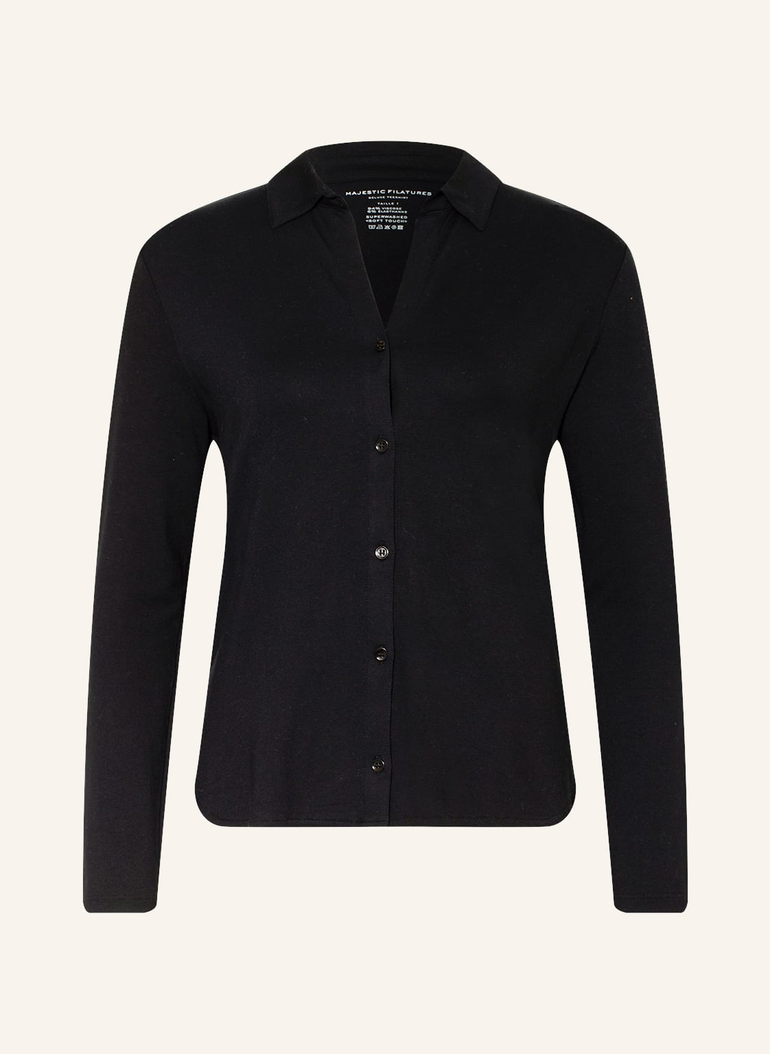 Image of Majestic Filatures Poloshirt schwarz