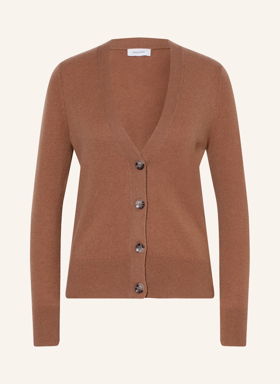 Image of Darling Harbour Strickjacke Aus Cashmere braun