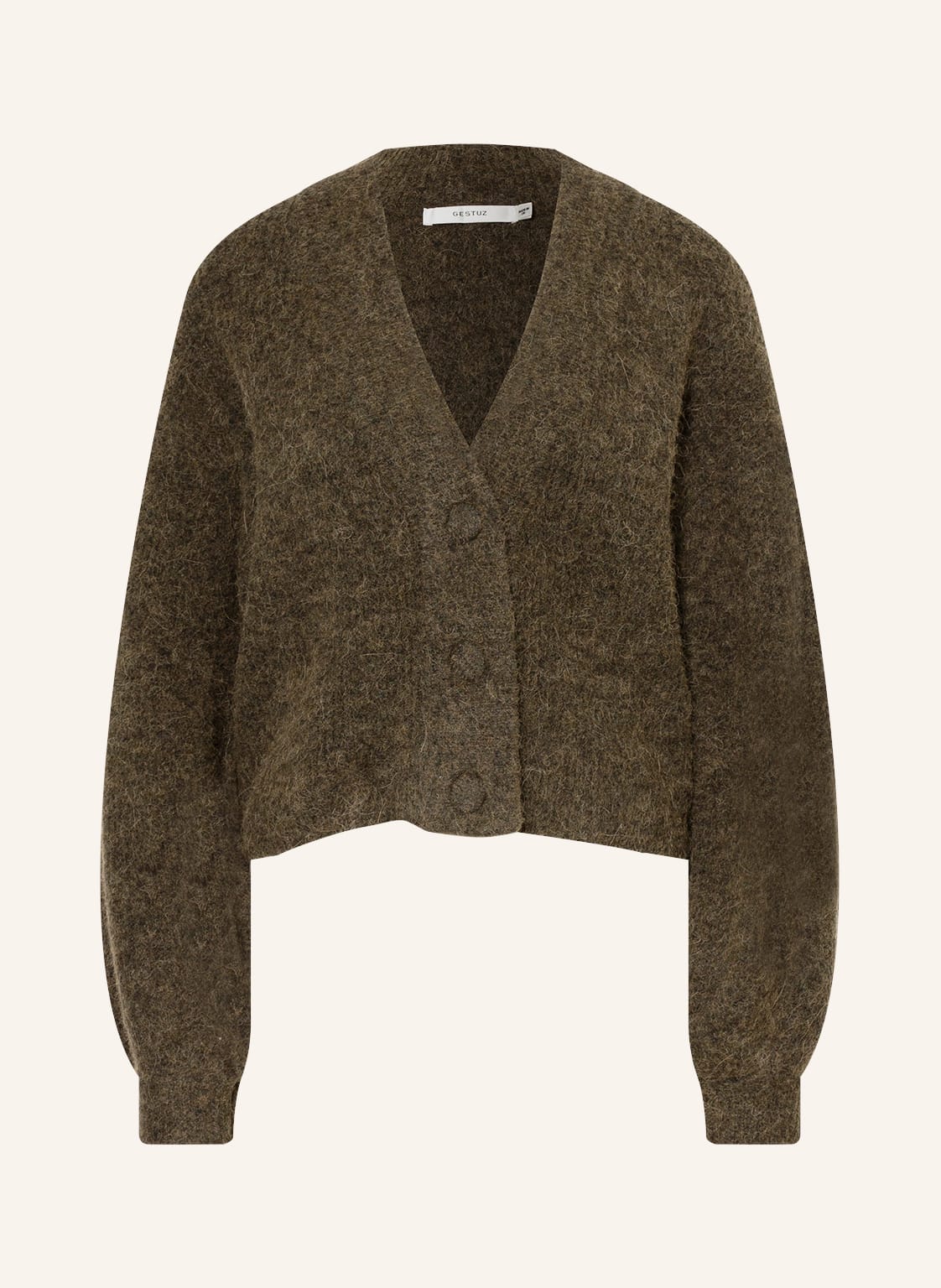 Image of Gestuz Oversized-Strickjacke Alphagz Mit Alpaka gruen