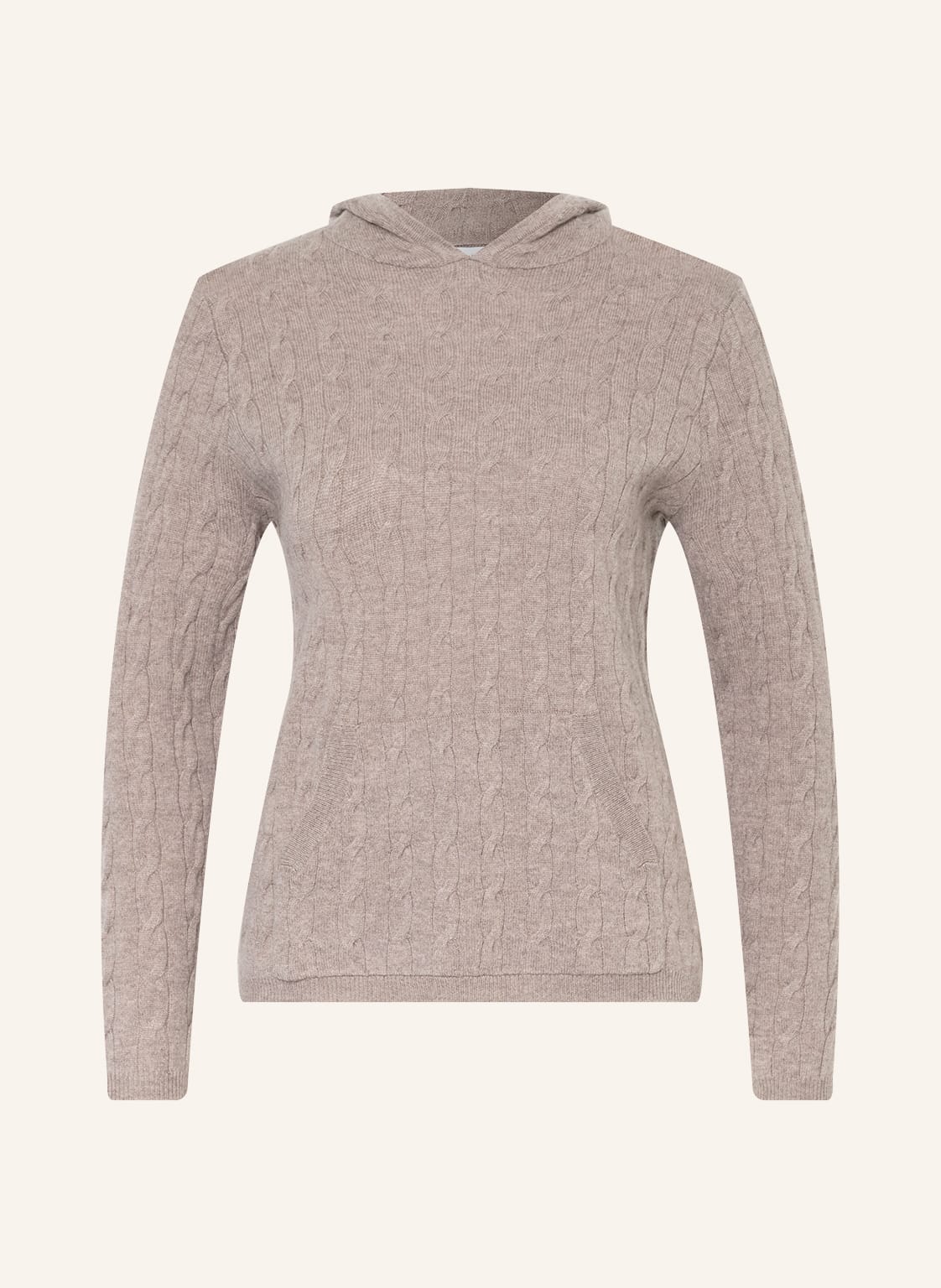 Image of Darling Harbour Strick-Hoodie Mit Cashmere braun