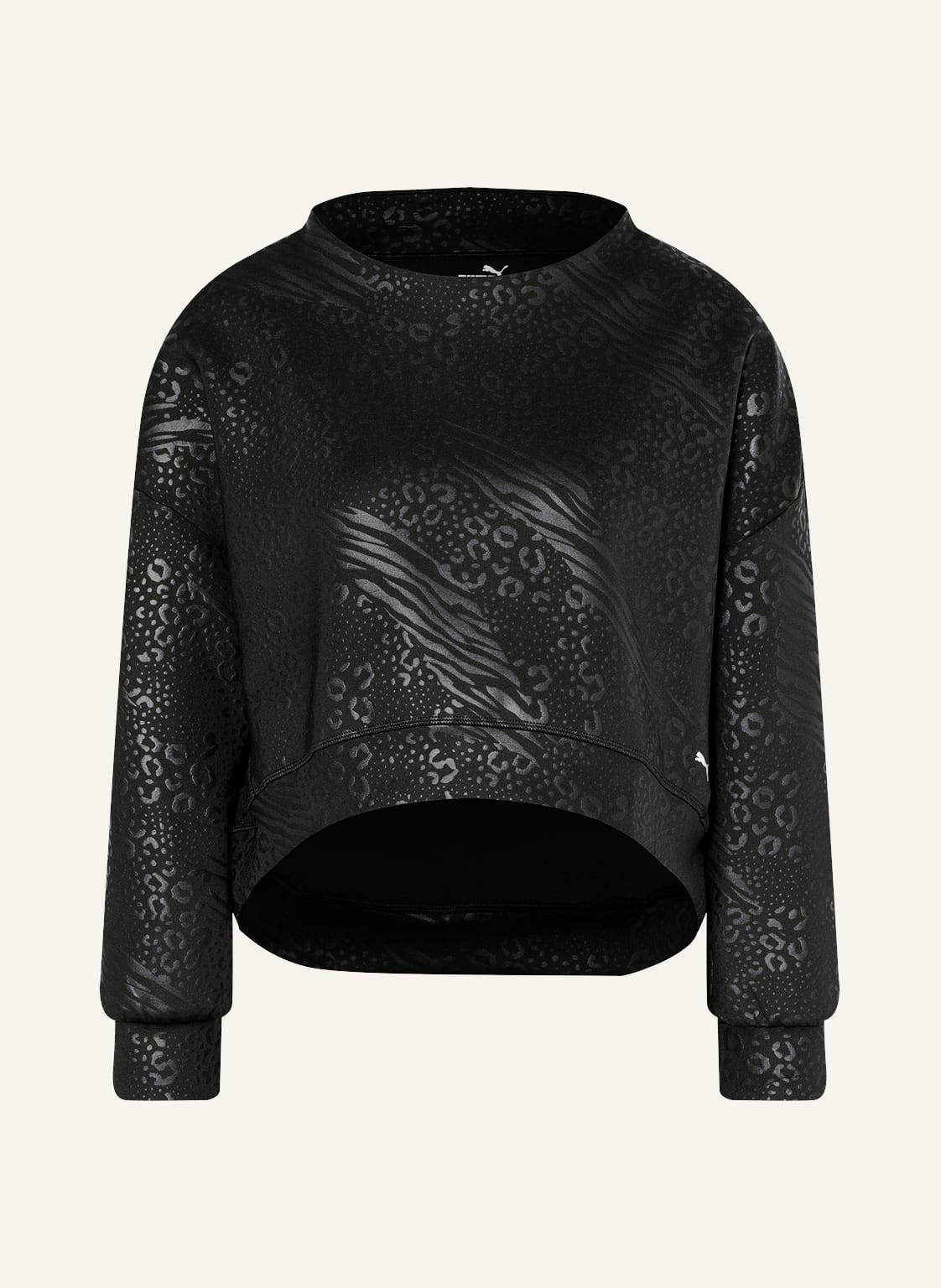 Image of Puma Cropped-Longsleeve Fashion Luxe schwarz