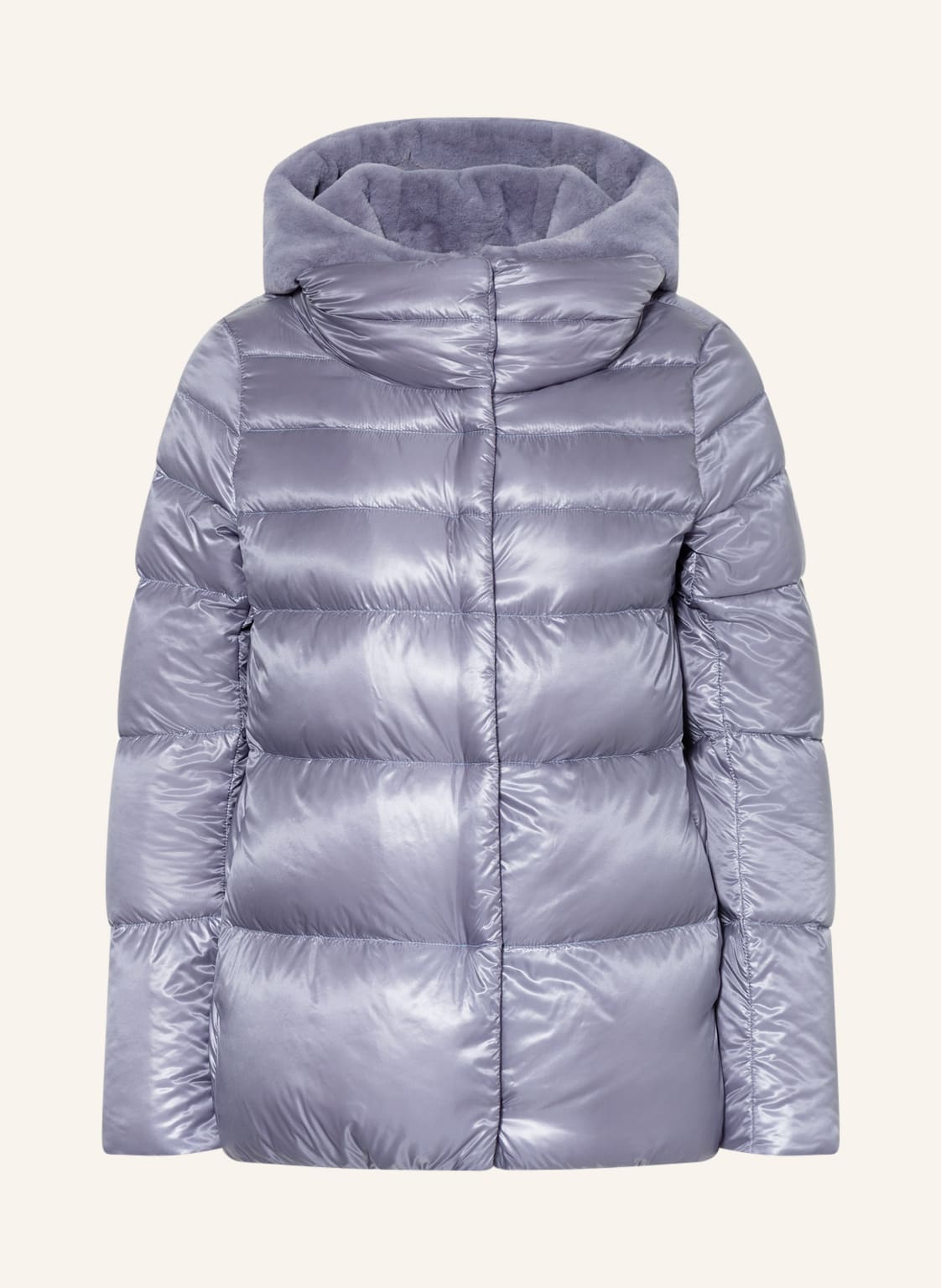 Image of Herno Daunenjacke Mit Abnehmbarer Kapuze Aus Kunstpelz blau