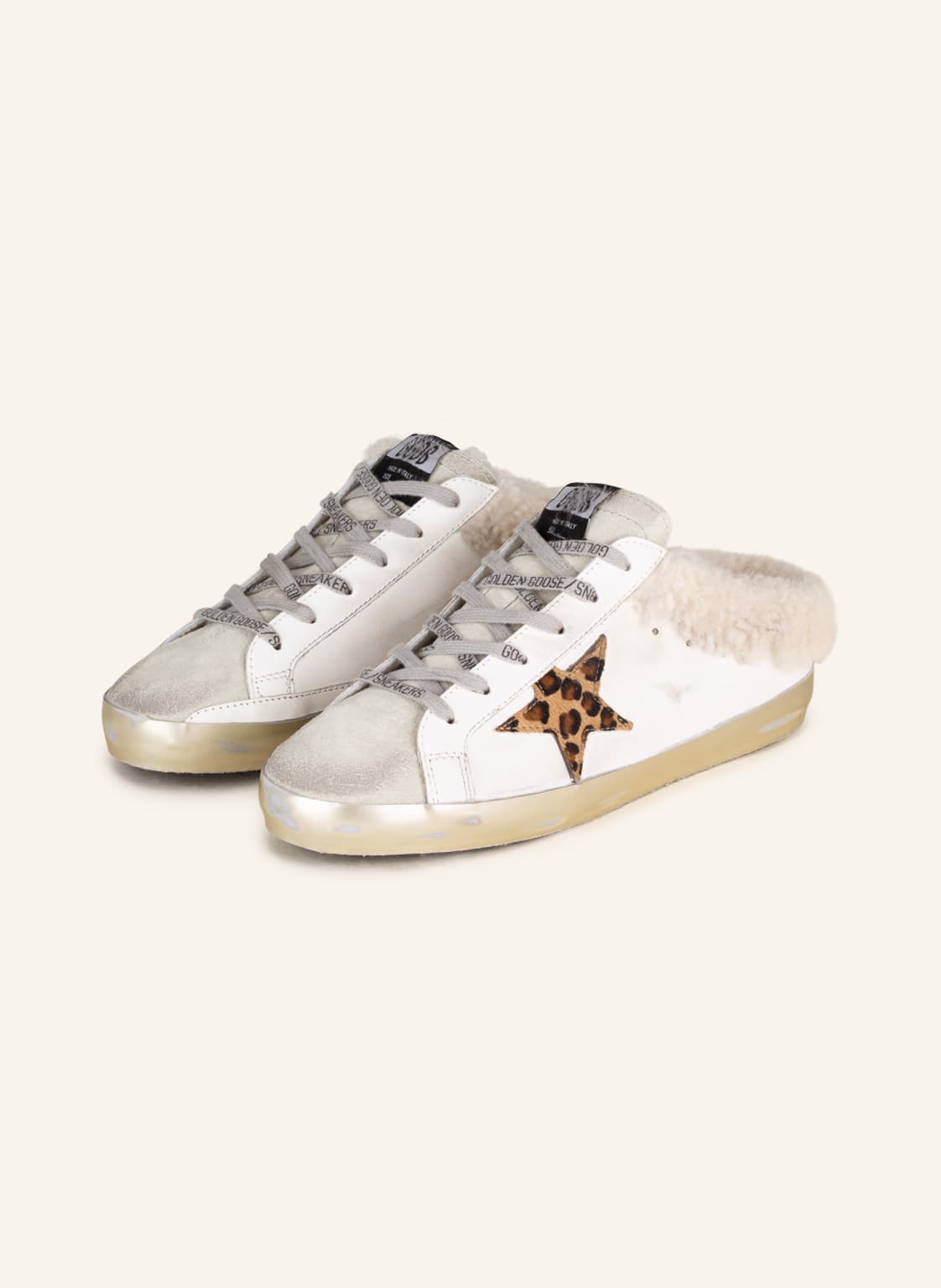Image of Golden Goose Mules Super-Star weiss