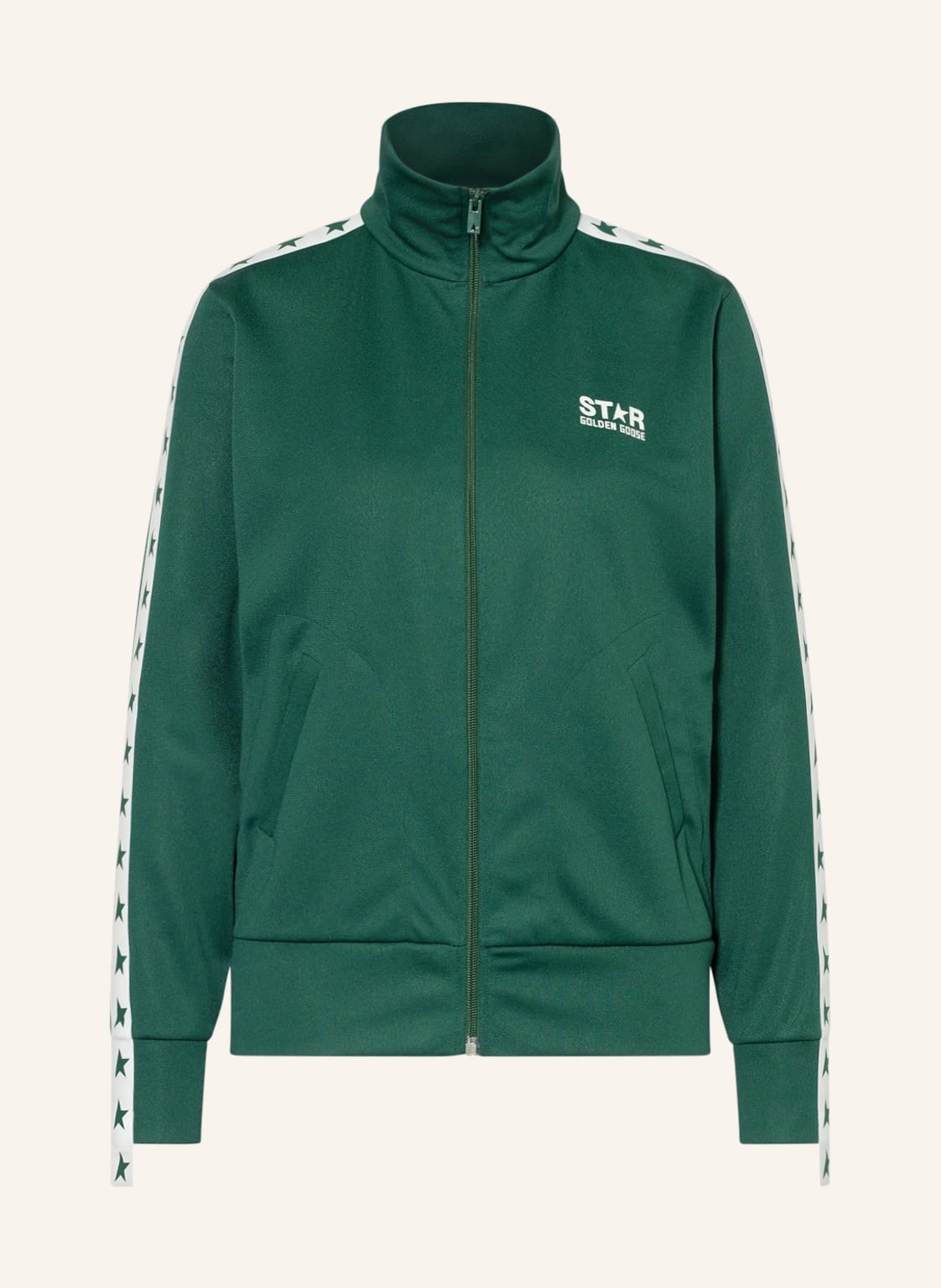 Image of Golden Goose Trainingsjacke Denise Mit Galonstreifen gruen