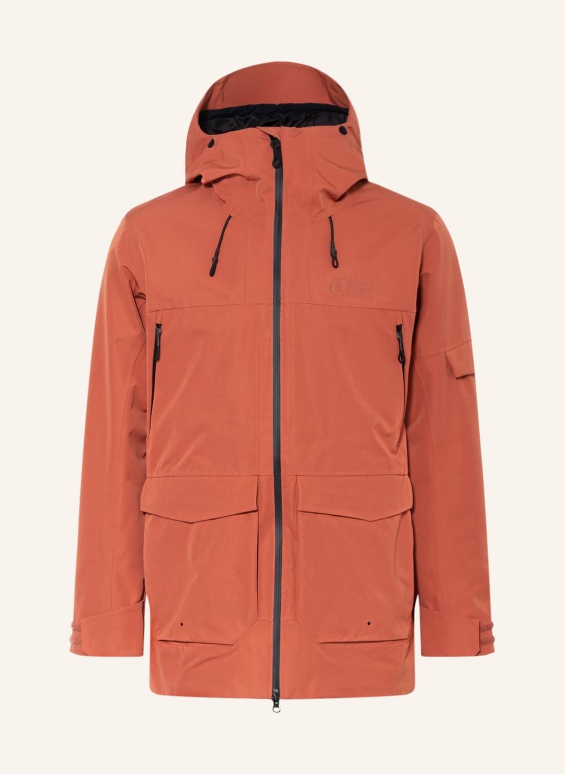 Image of Picture Hardshell-Skijacke u16 braun