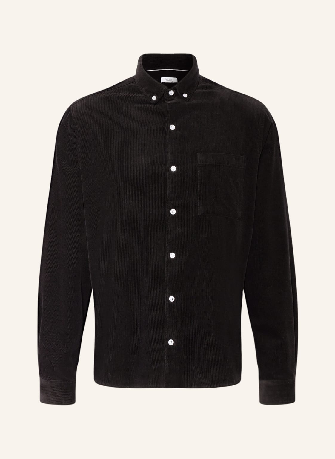 Image of Paul Cordhemd Regular Fit schwarz