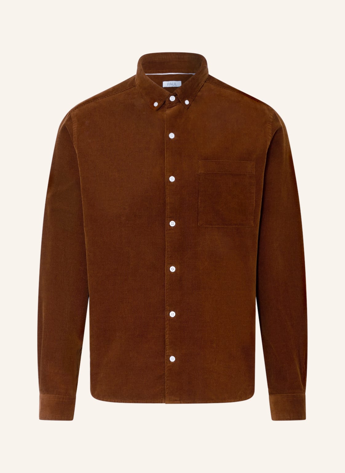 Image of Paul Cordhemd Regular Fit braun