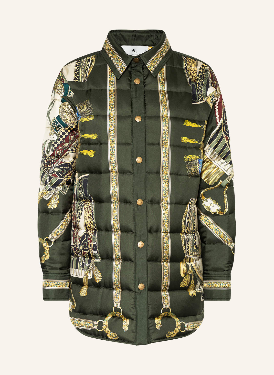 Image of Etro Steppjacke Mit Seide gruen