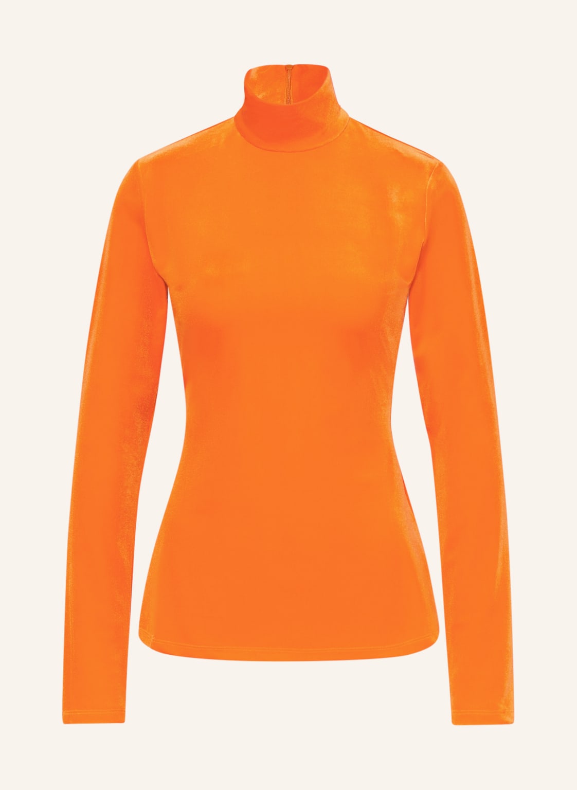 Image of Victoriabeckham Rollkragenshirt Aus Samt orange