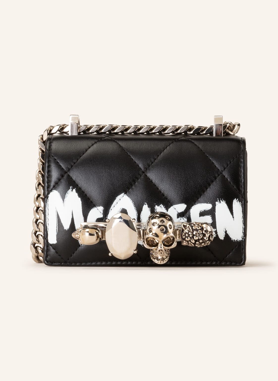 Image of Alexander Mcqueen Micro Bag The Four Ring schwarz