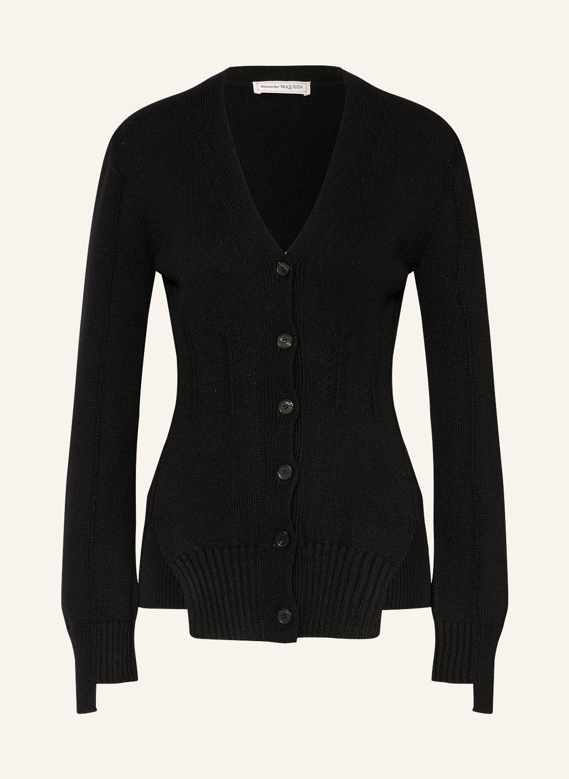 Image of Alexander Mcqueen Strickjacke Aus Cashmere schwarz