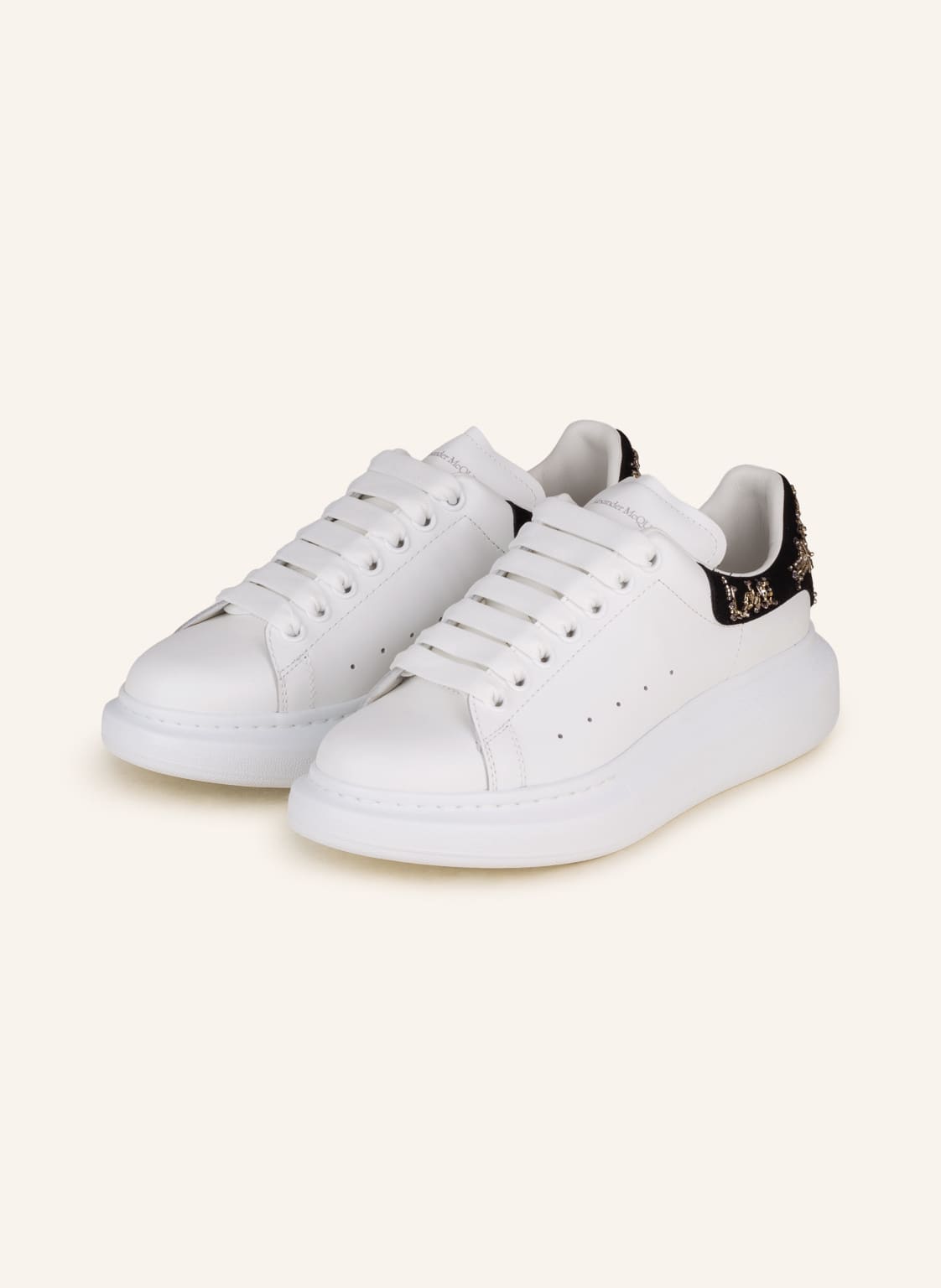 Image of Alexander Mcqueen Sneaker Mit Perlen weiss