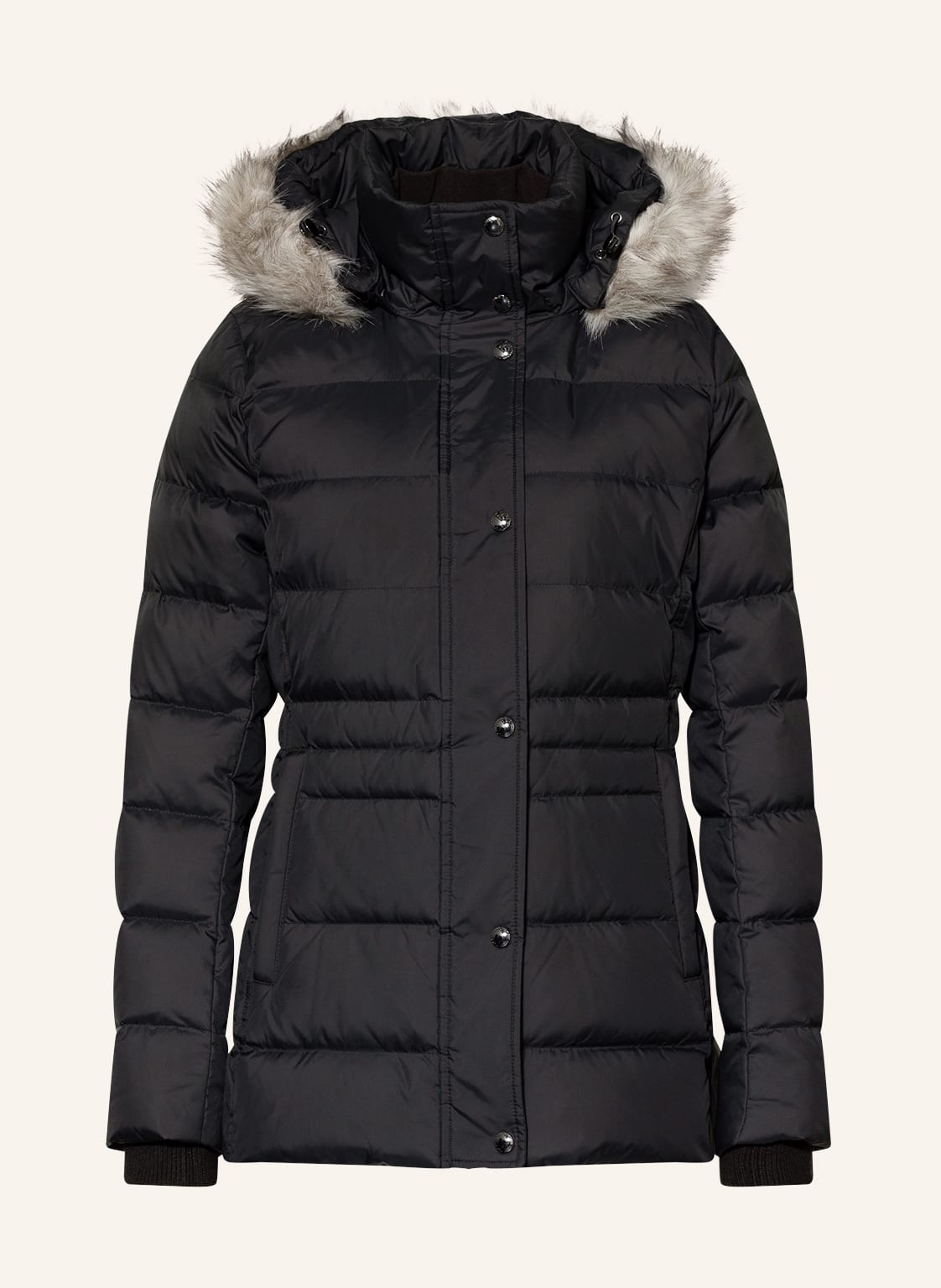 Image of Tommy Hilfiger Daunenjacke Mit Abnehmbarem Kunstpelz schwarz