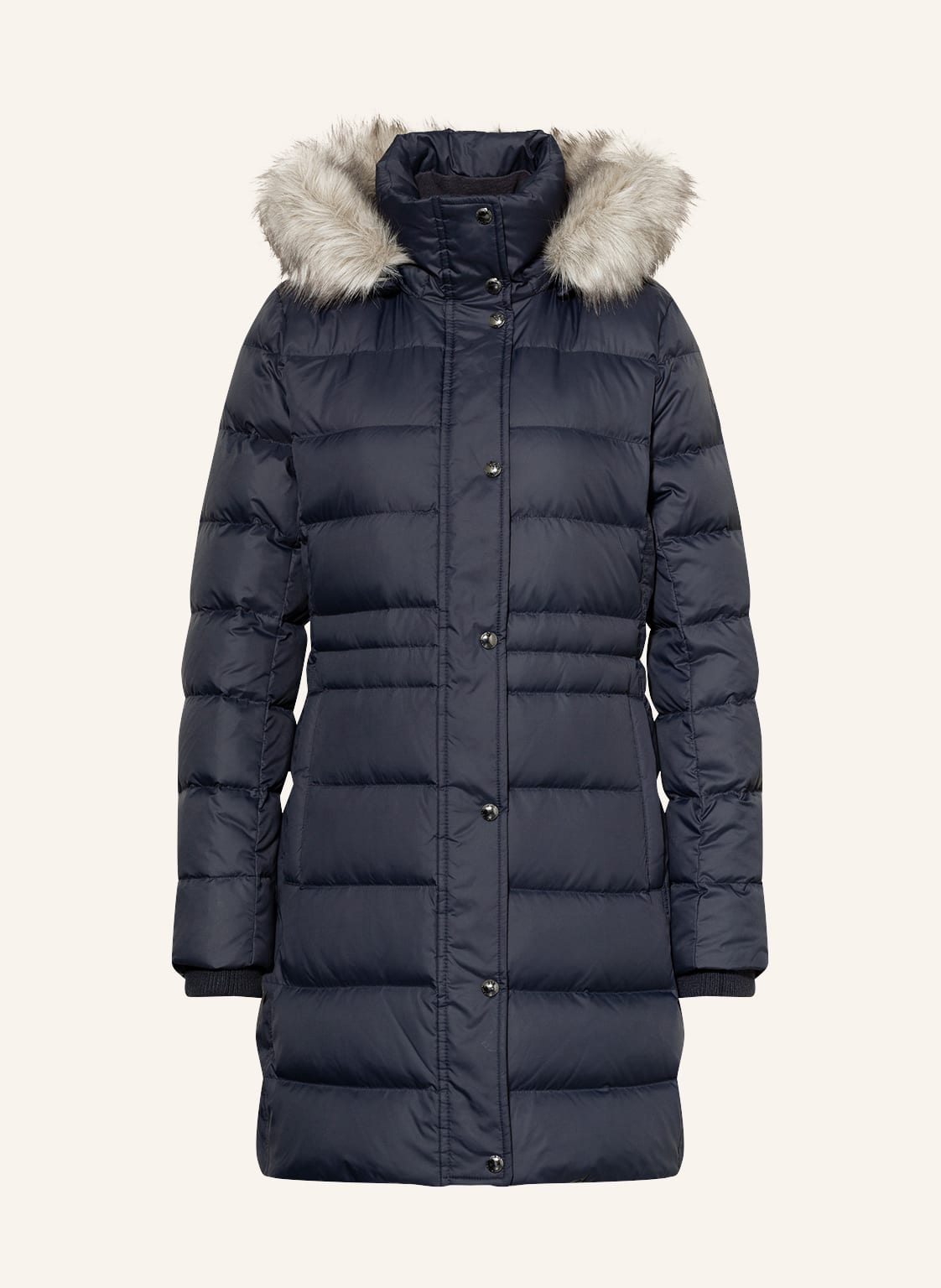 Image of Tommy Hilfiger Daunenmantel Mit Abnehmbarem Kunstpelz blau