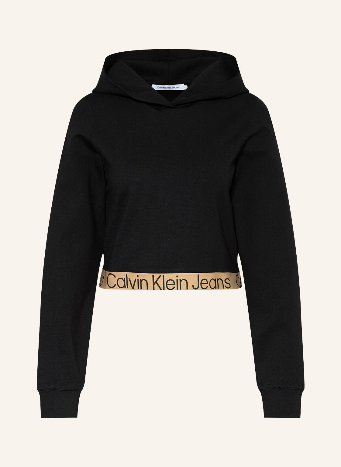 Image of Calvin Klein Jeans Cropped-Hoodie schwarz