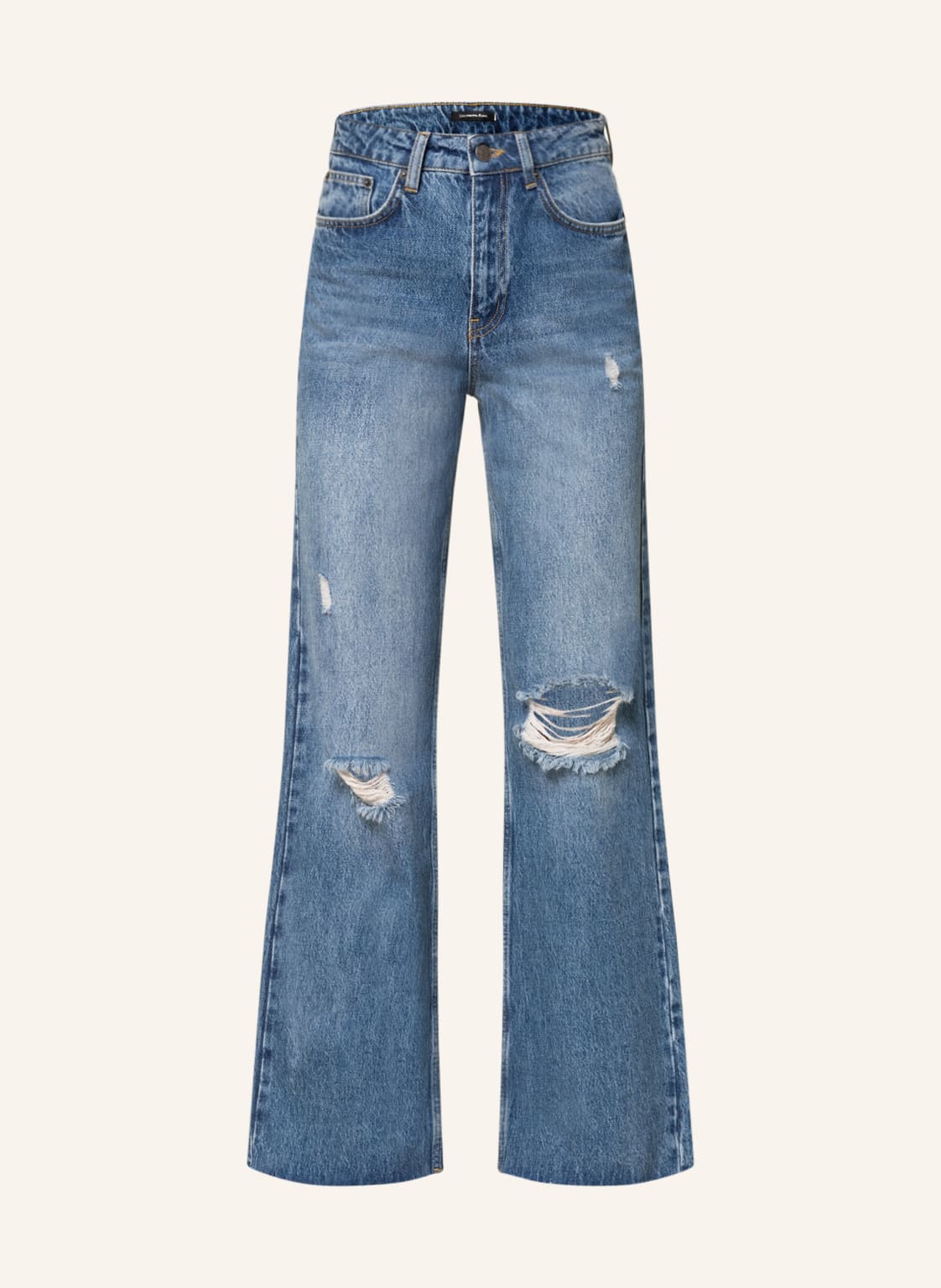 Image of Colourful Rebel Destroyed Jeans Gaia blau