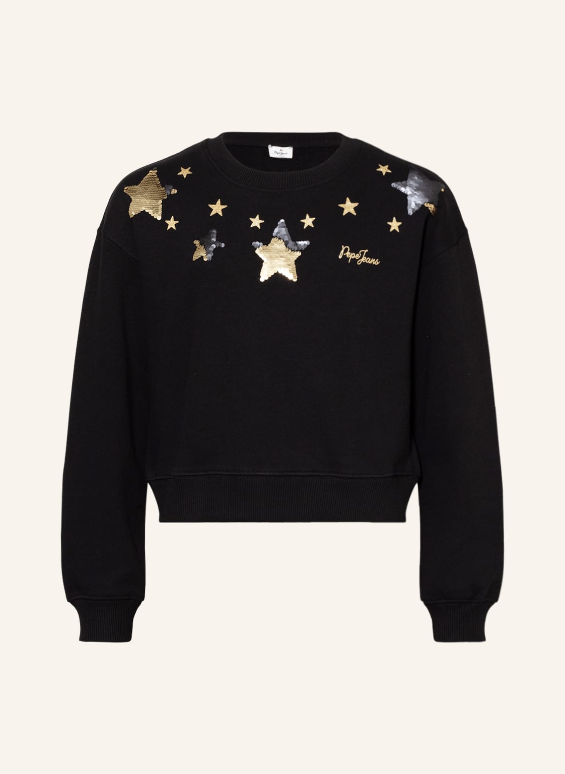 Image of Pepe Jeans Sweatshirt Mit Wendepailletten schwarz