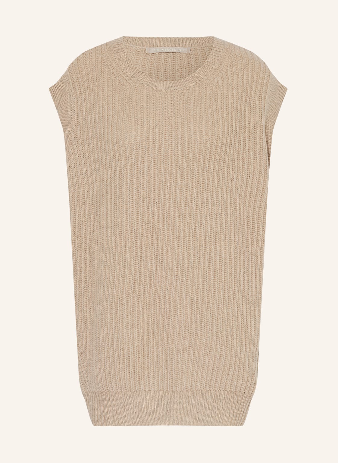 Image of (The Mercer) N.Y. Oversized-Pullunder Aus Cashmere beige